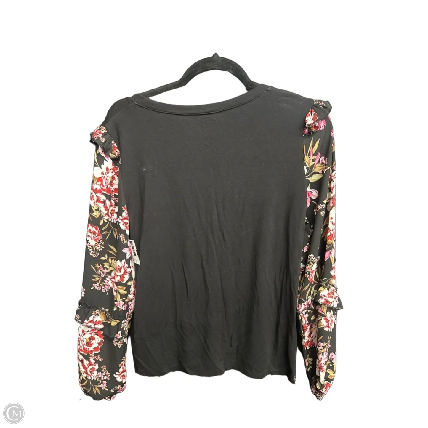 Top Long Sleeve By Counterparts In Floral Print, Size: S