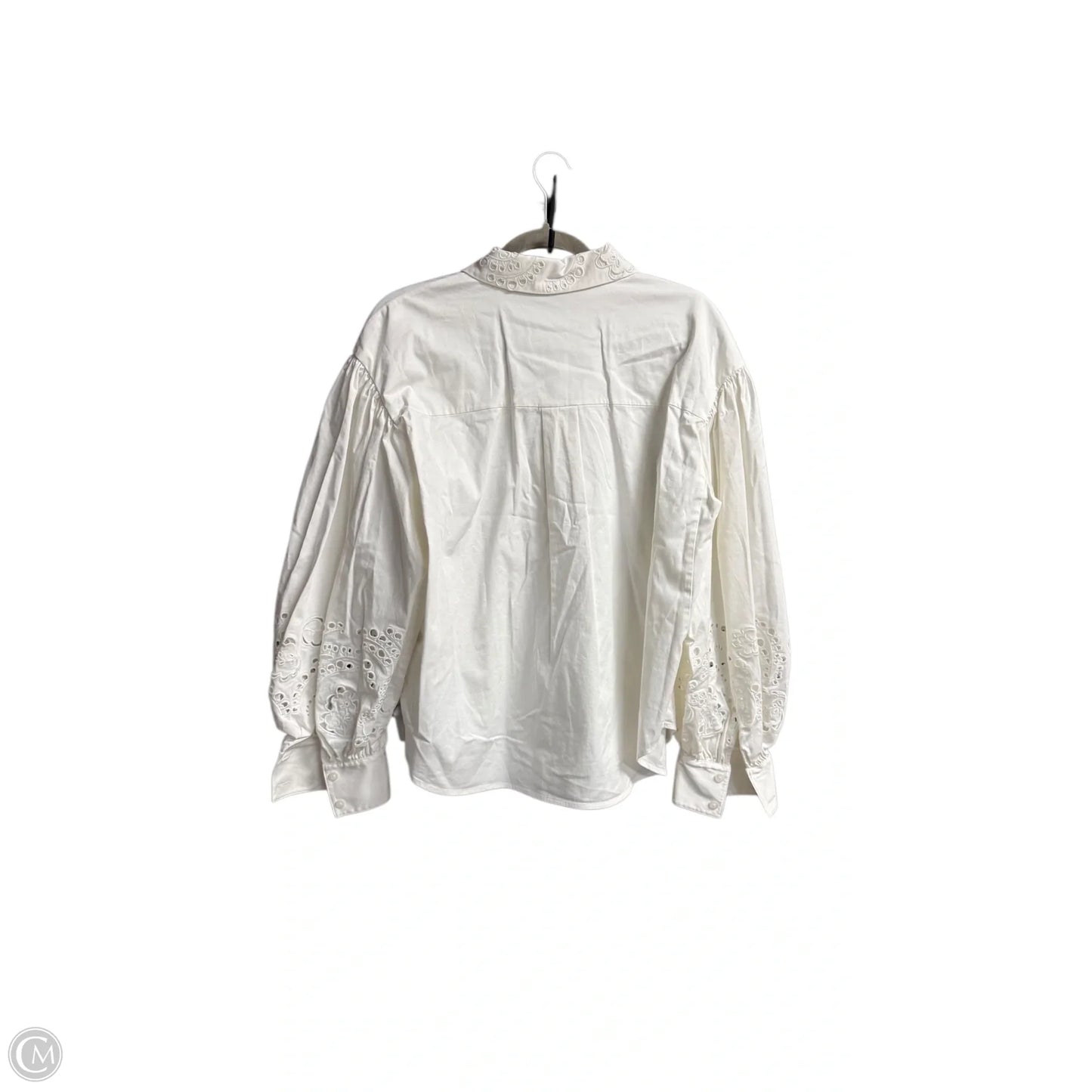 Blouse Designer By Kate Spade In White, Size: Xl