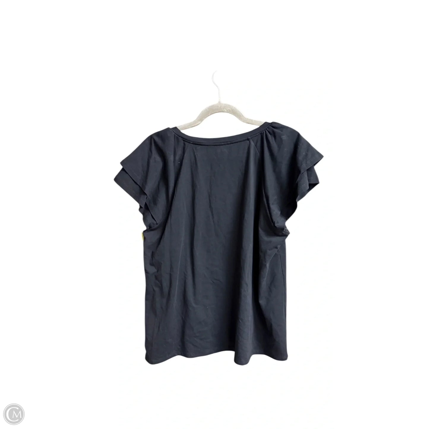 Top Short Sleeve By Eloquii In Black, Size: Xl