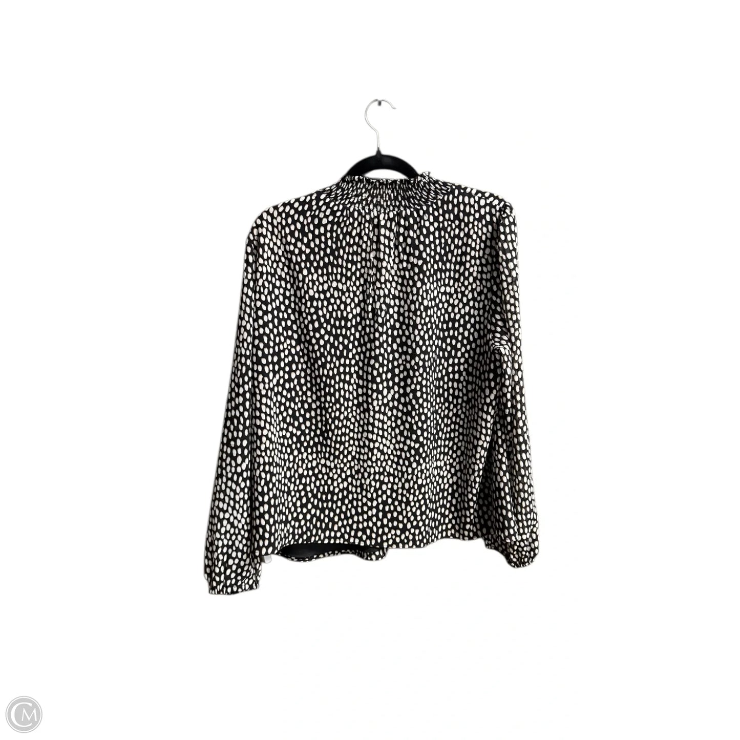 Top Long Sleeve By J. Crew In Polkadot Pattern, Size: L