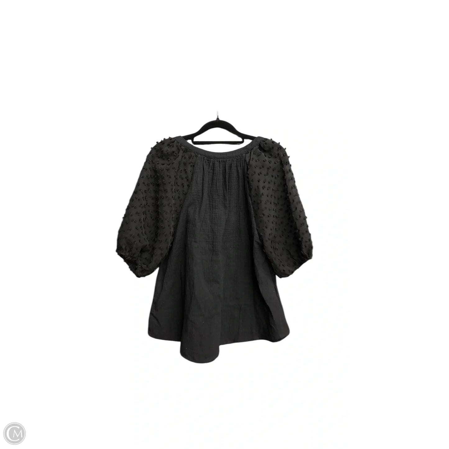 Blouse Short Sleeve By Umgee In Black, Size: S