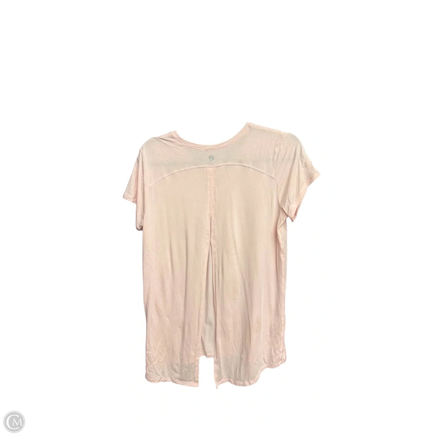 Athletic Top Short Sleeve By Lululemon In Pink, Size: S