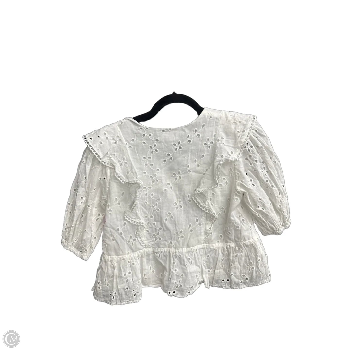 Blouse Short Sleeve By &merci In White, Size: S