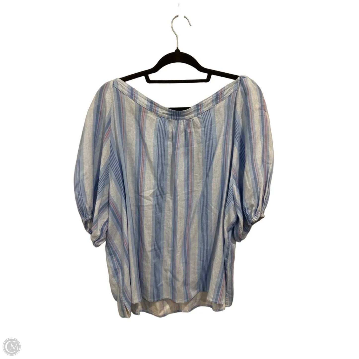 Top Short Sleeve By Versona In Blue & Red, Size: 2x