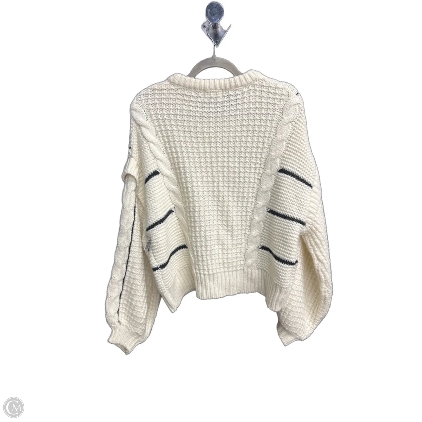 Sweater By Clothes Mentor In Black & Cream, Size: M