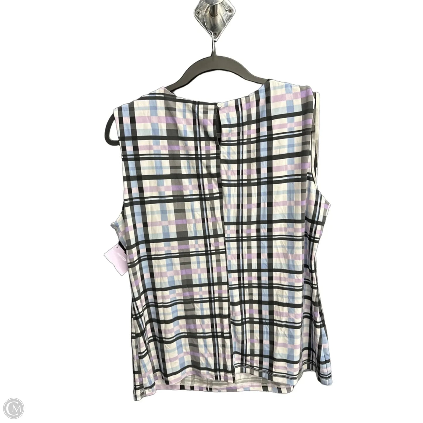 Top Sleeveless By Calvin Klein In Blue & Purple, Size: Xl