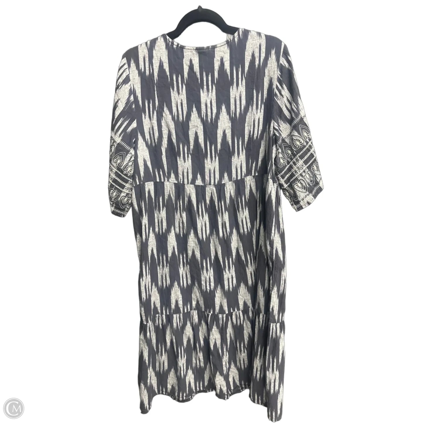 Dress Casual Midi By Clothes Mentor In Black & Grey, Size: Xl