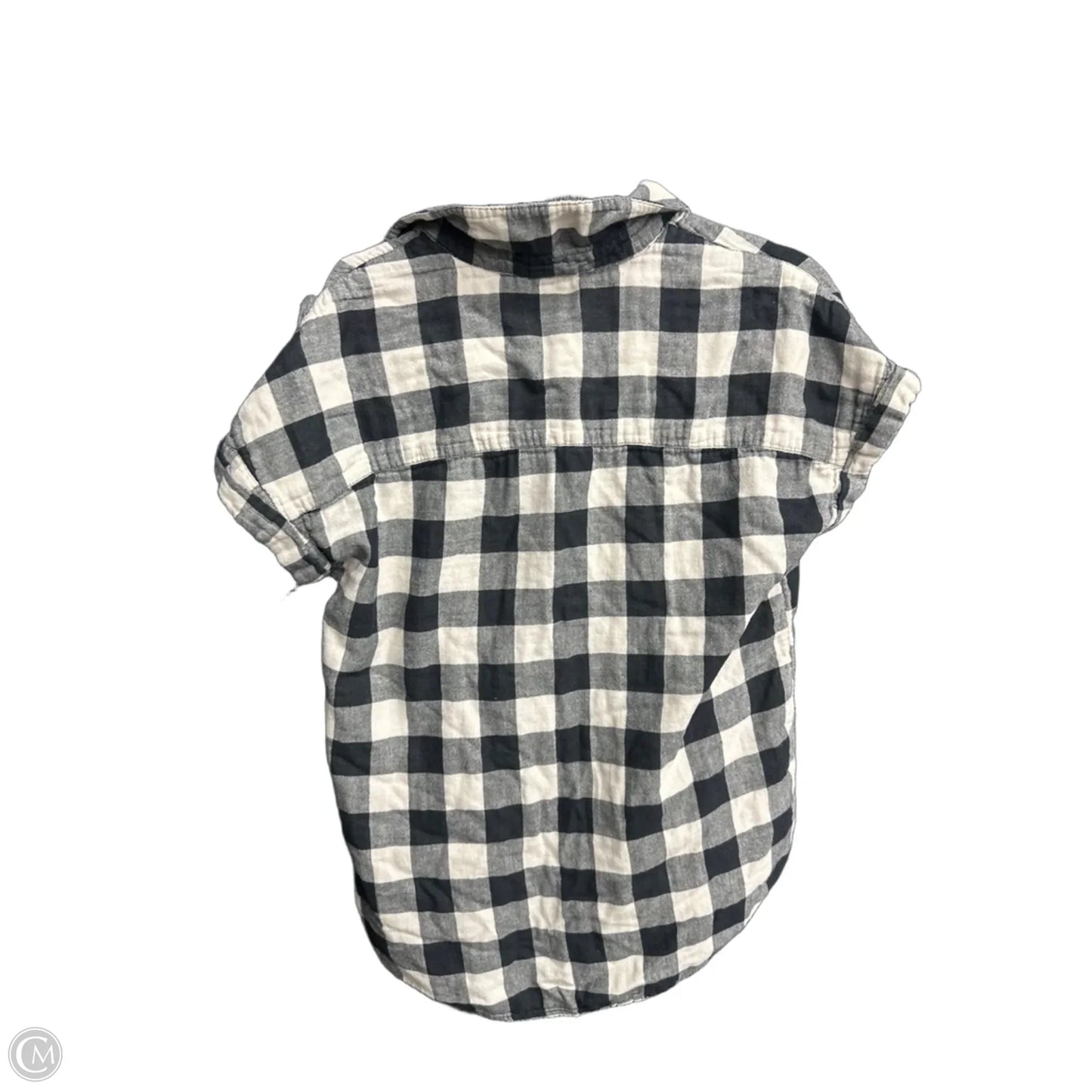 Top Short Sleeve By Beachlunchlounge In Checkered Pattern, Size: S