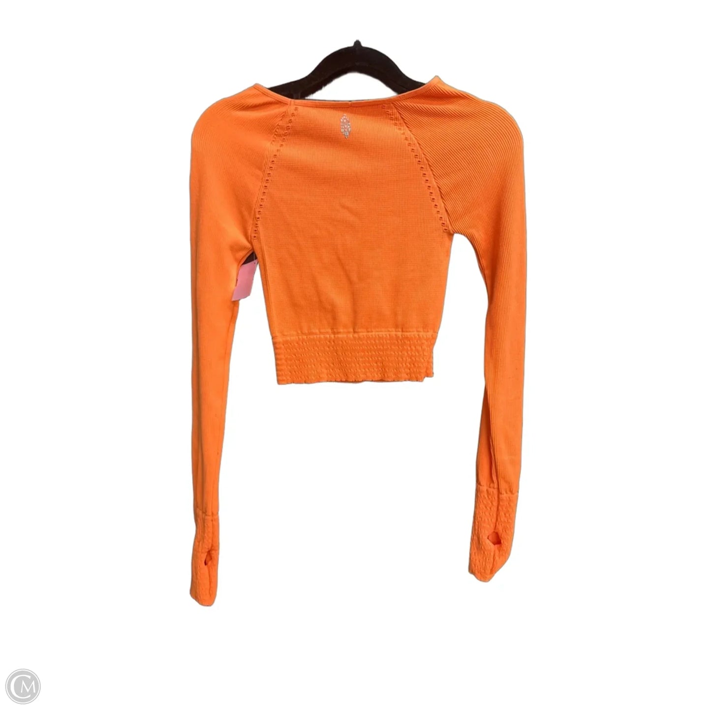Athletic Top Long Sleeve Crewneck By Free People In Orange, Size: Xs