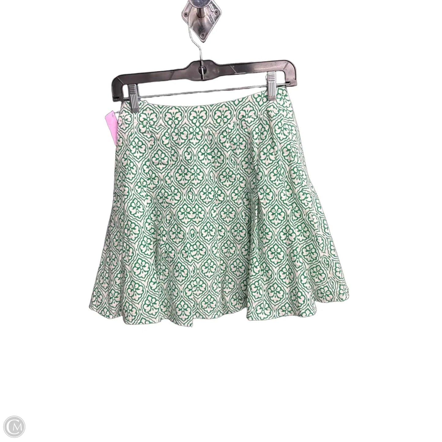 Skirt Mini & Short By Thml In Green & White, Size: 2