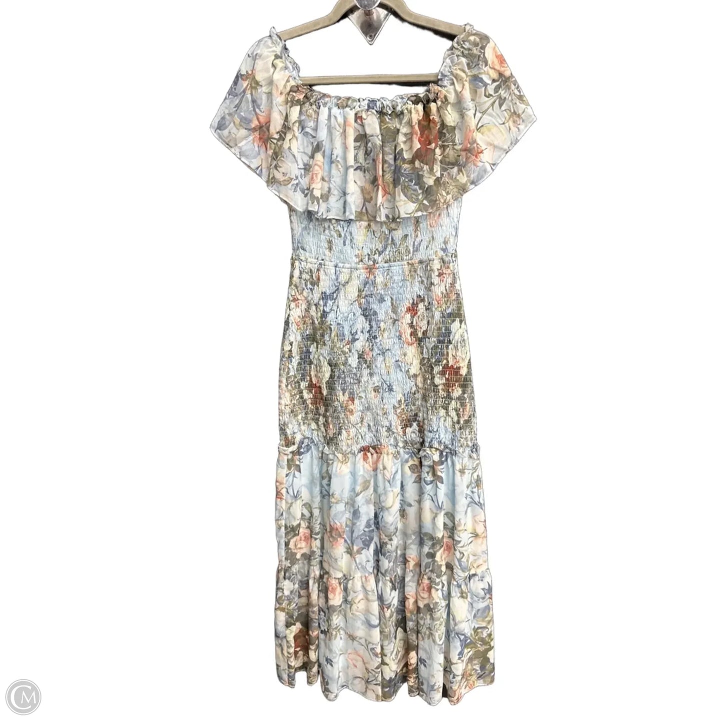 Dress Casual Maxi By Baltic Born In Blue & Green, Size: M