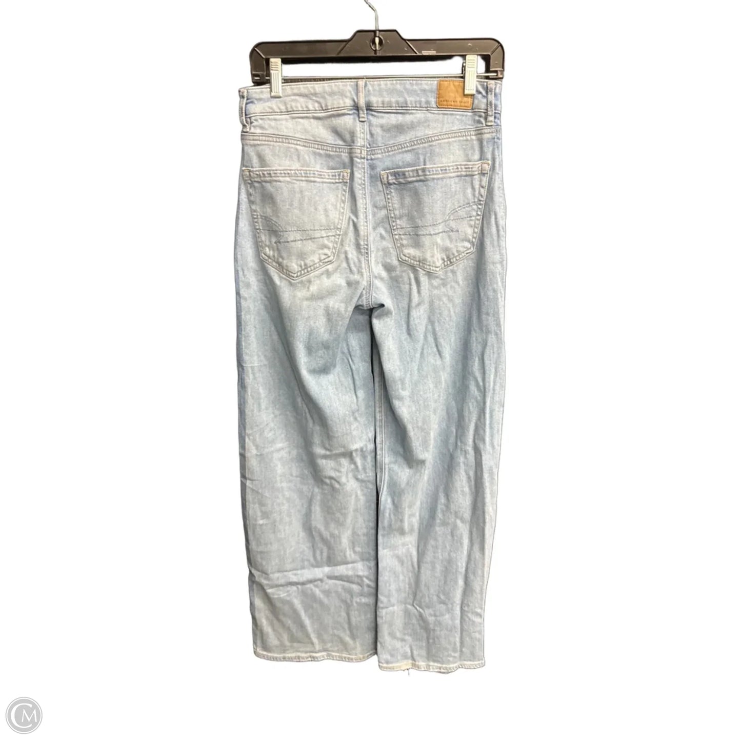 Jeans Wide Leg By American Eagle In Blue Denim, Size: 2