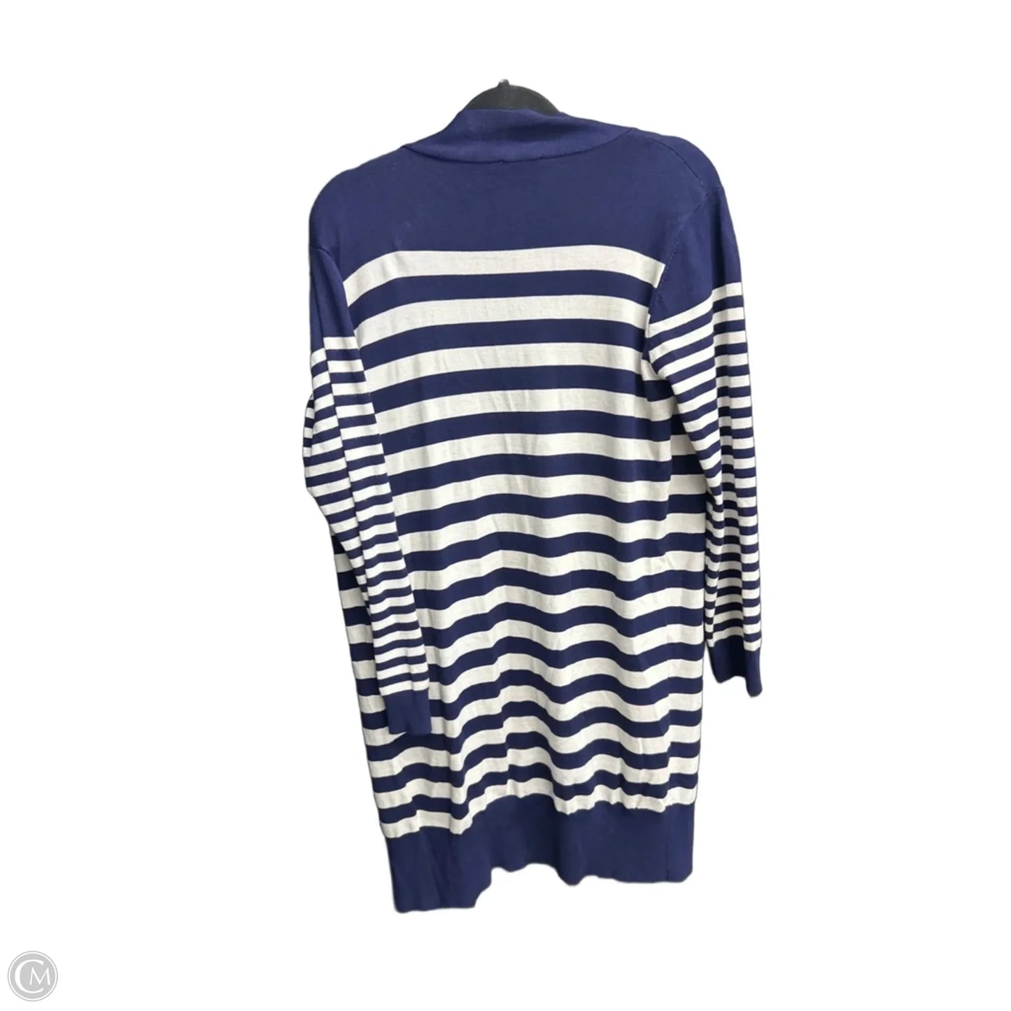 Sweater Cardigan By Vila Milano In Blue & White, Size: Xl