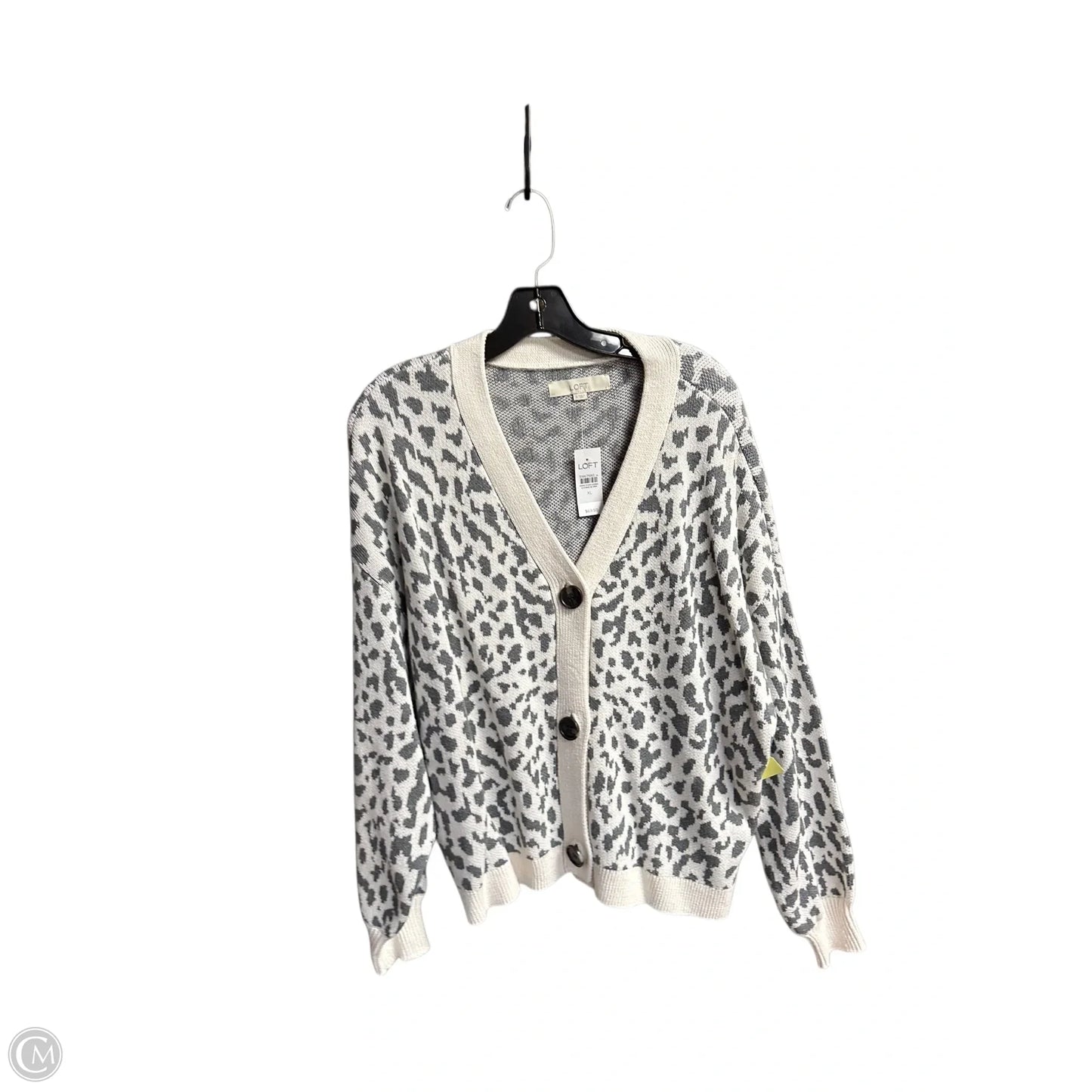 Cardigan By Loft In Animal Print, Size: Xl