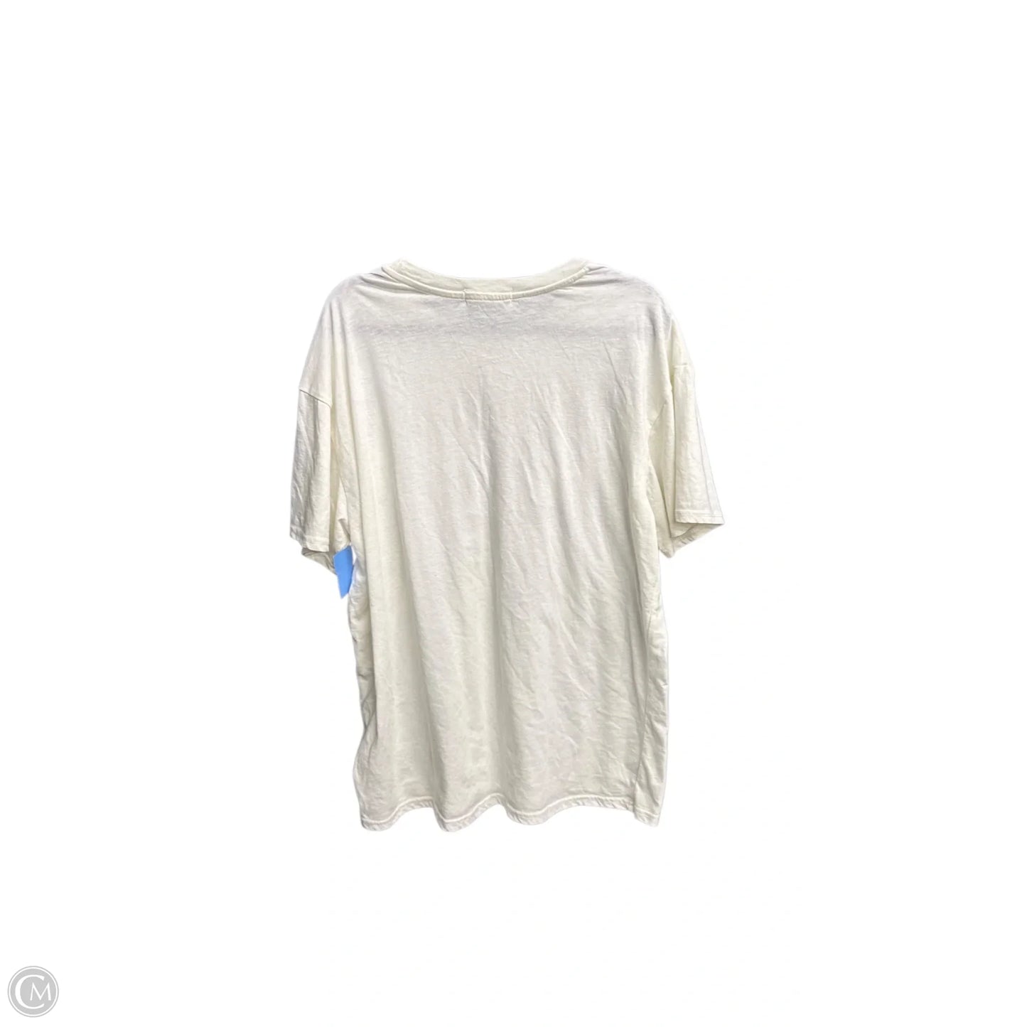 Top Short Sleeve By Clothes Mentor In Cream, Size: L