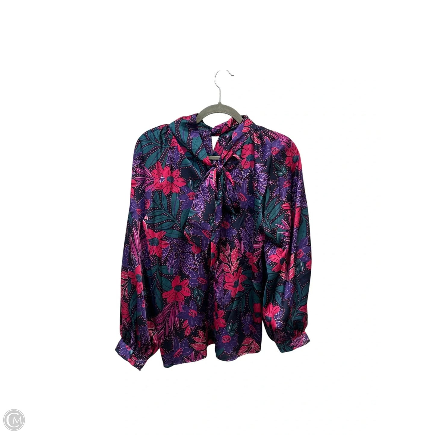 Blouse Long Sleeve By Oddi In Purple, Size: S