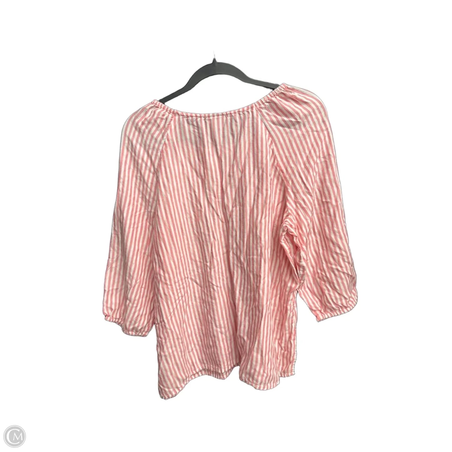 Top Long Sleeve By Chicos In Striped Pattern, Size: L
