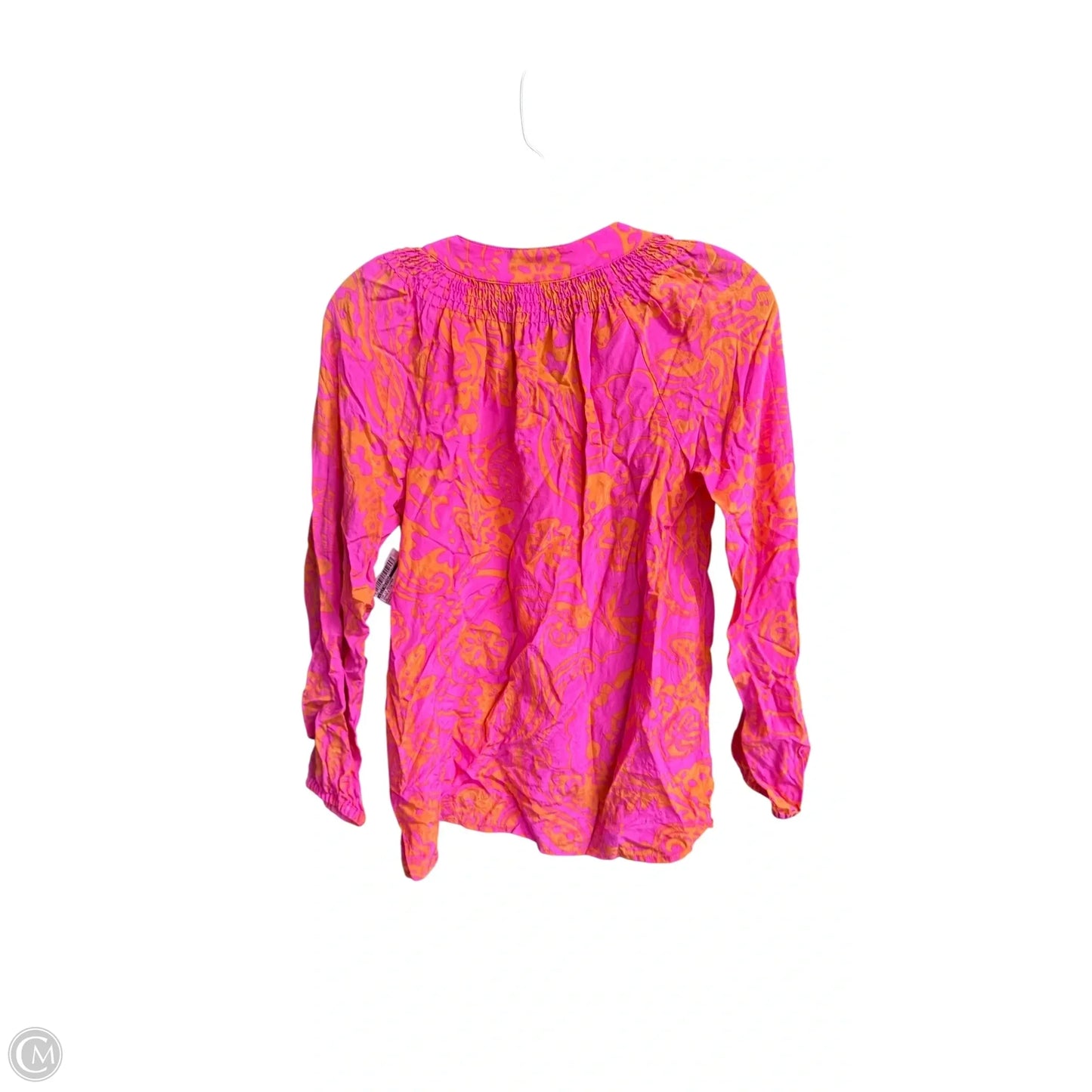 Top Long Sleeve Designer By Lilly Pulitzer In Orange & Pink, Size: Xs