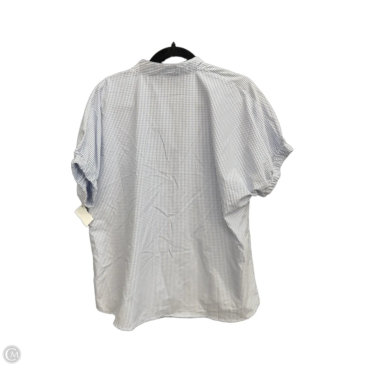 Top Short Sleeve By Clothes Mentor In Plaid Pattern, Size: Osfm