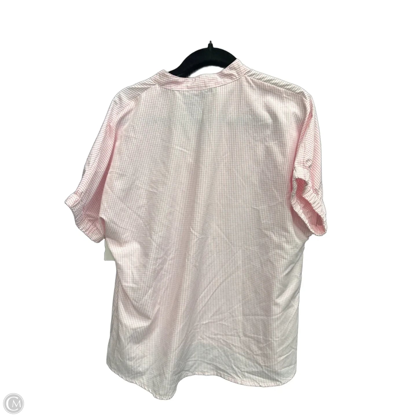 Top Short Sleeve By Clothes Mentor In Plaid Pattern, Size: Osfm