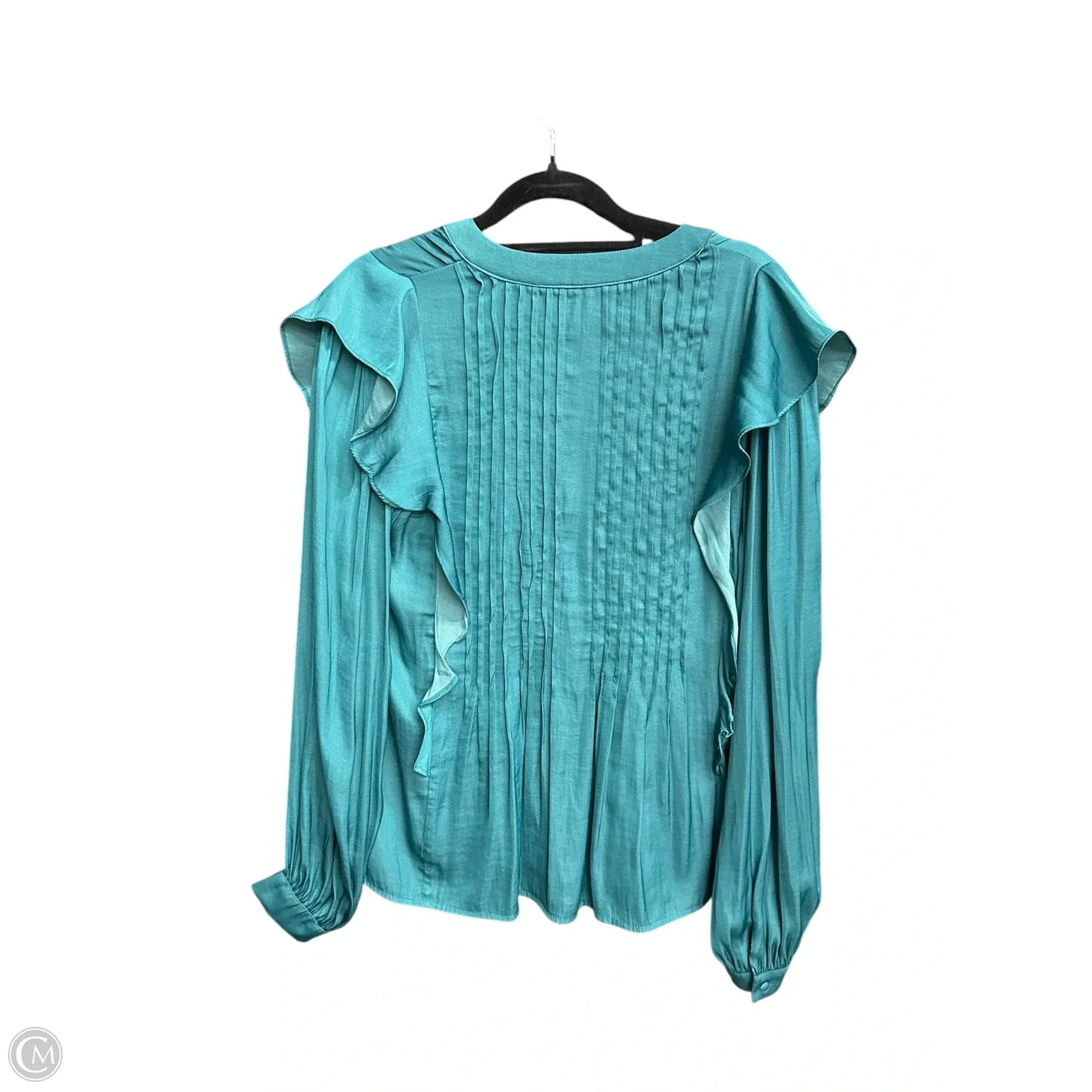 Top Long Sleeve By Anthropologie In Green, Size: M