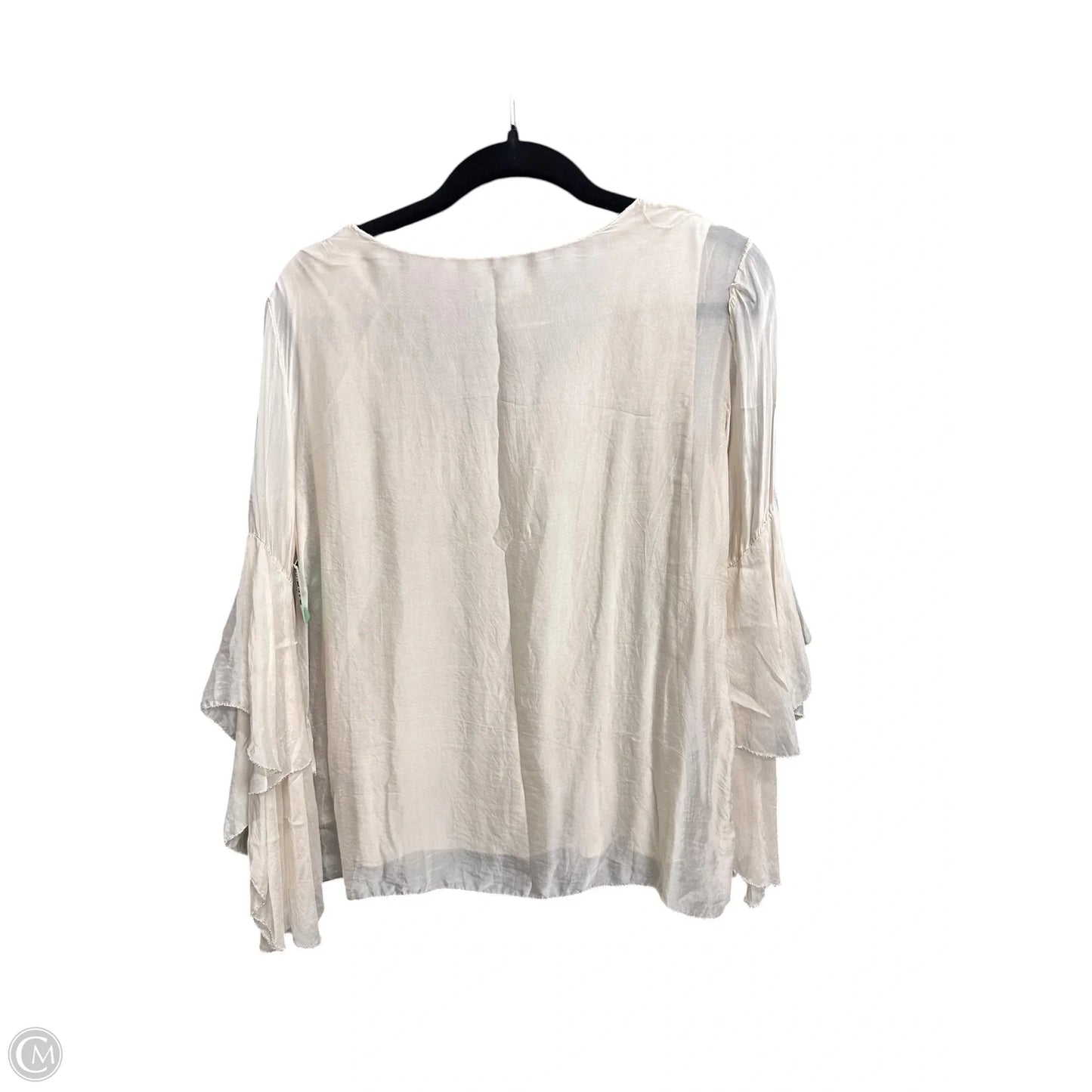 Top Long Sleeve By Tempo Paris In Cream, Size: M