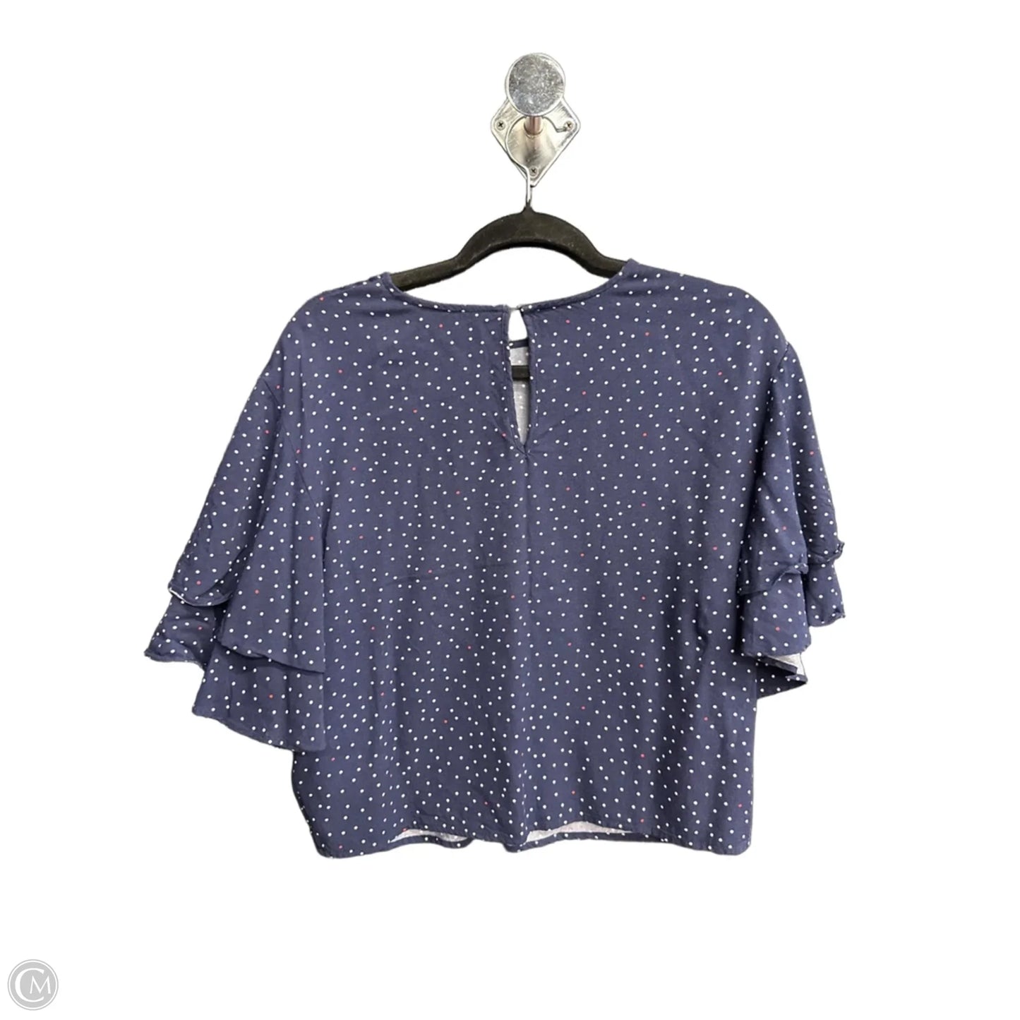 Top Short Sleeve By Popsugar In Polkadot Pattern, Size: M
