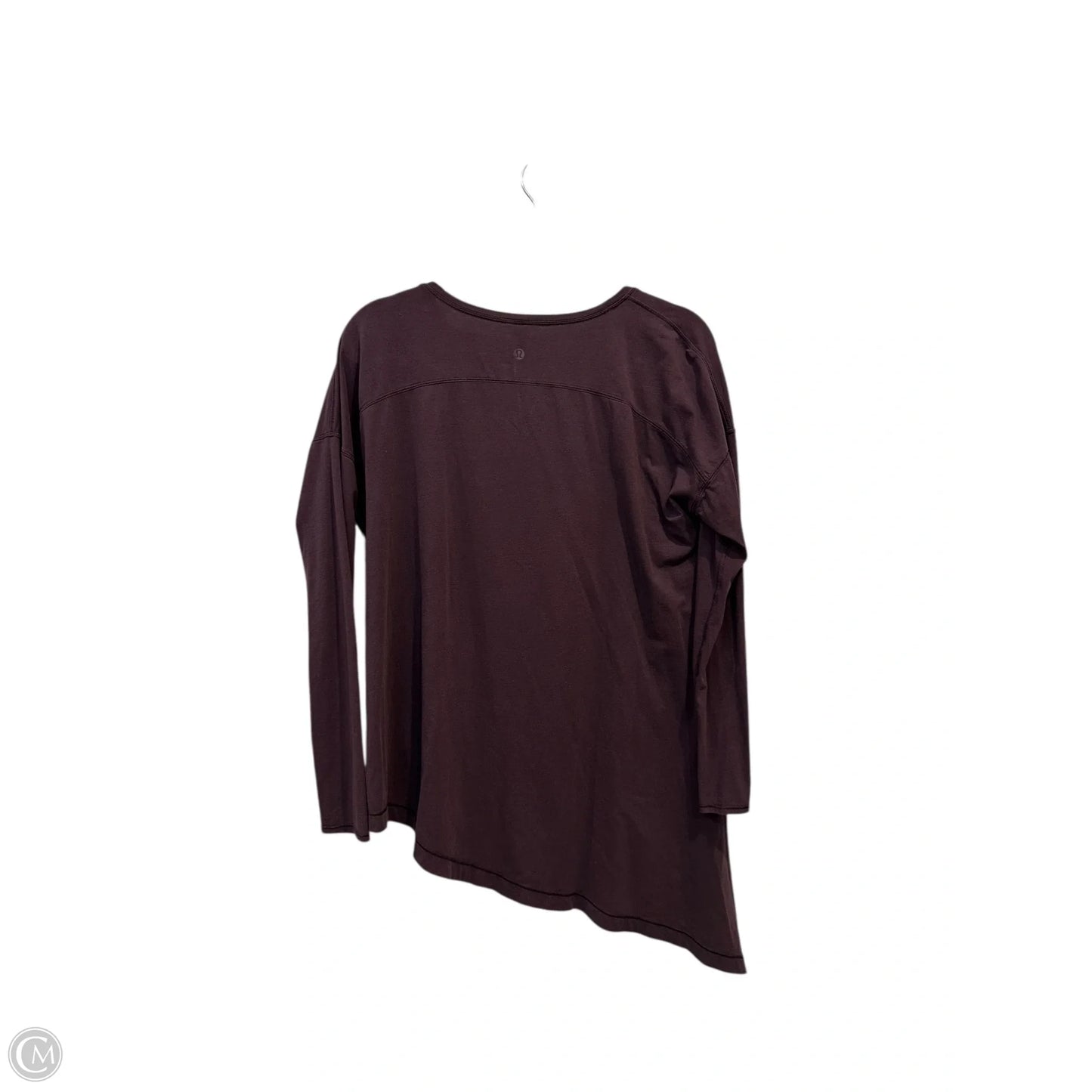Athletic Top Long Sleeve Crewneck By Lululemon In Purple, Size: 8