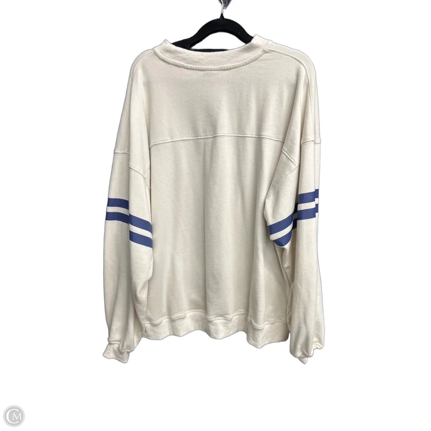 Sweatshirt Crewneck By As Revival In Blue & Cream, Size: S