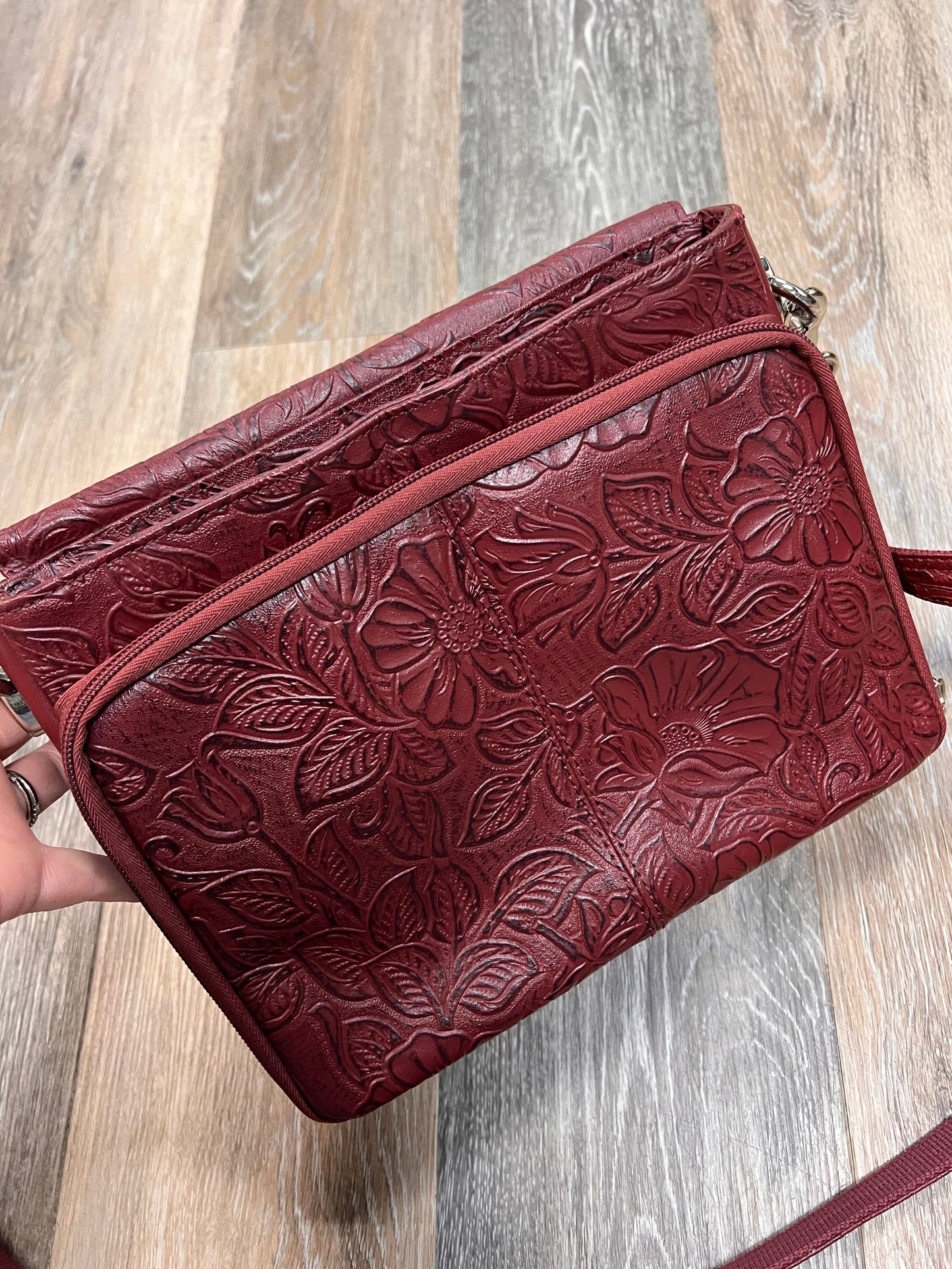 CROSSBODY LEATHER by Gun Tote’n Mamas In RED, Size: MEDIUM