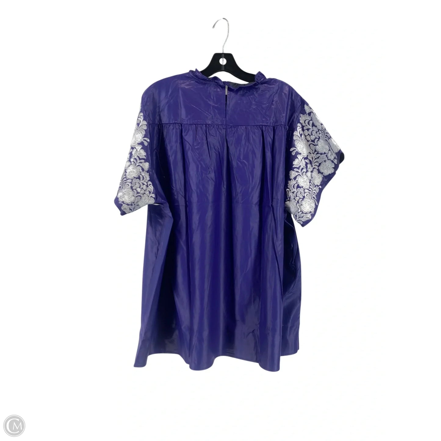 Top Short Sleeve By Cmb In Blue, Size: 2x