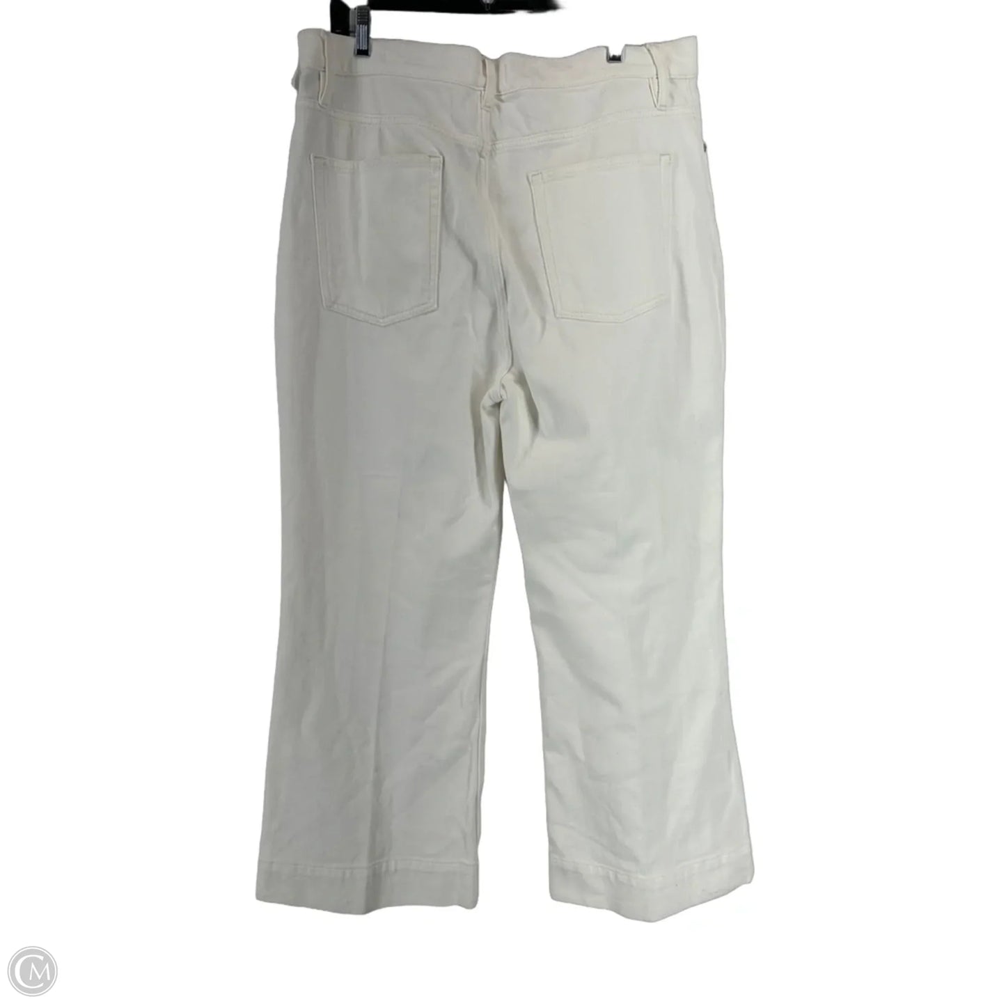 Jeans Flared By Frame In White, Size: 14