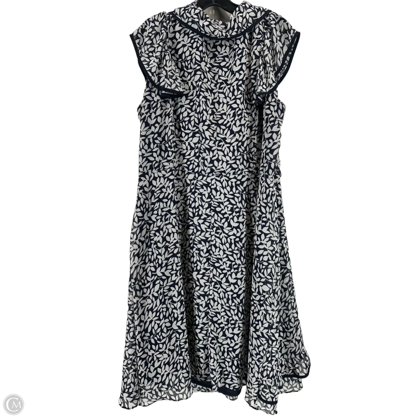 Dress Party Short By Dressbarn In Blue & White, Size: 20