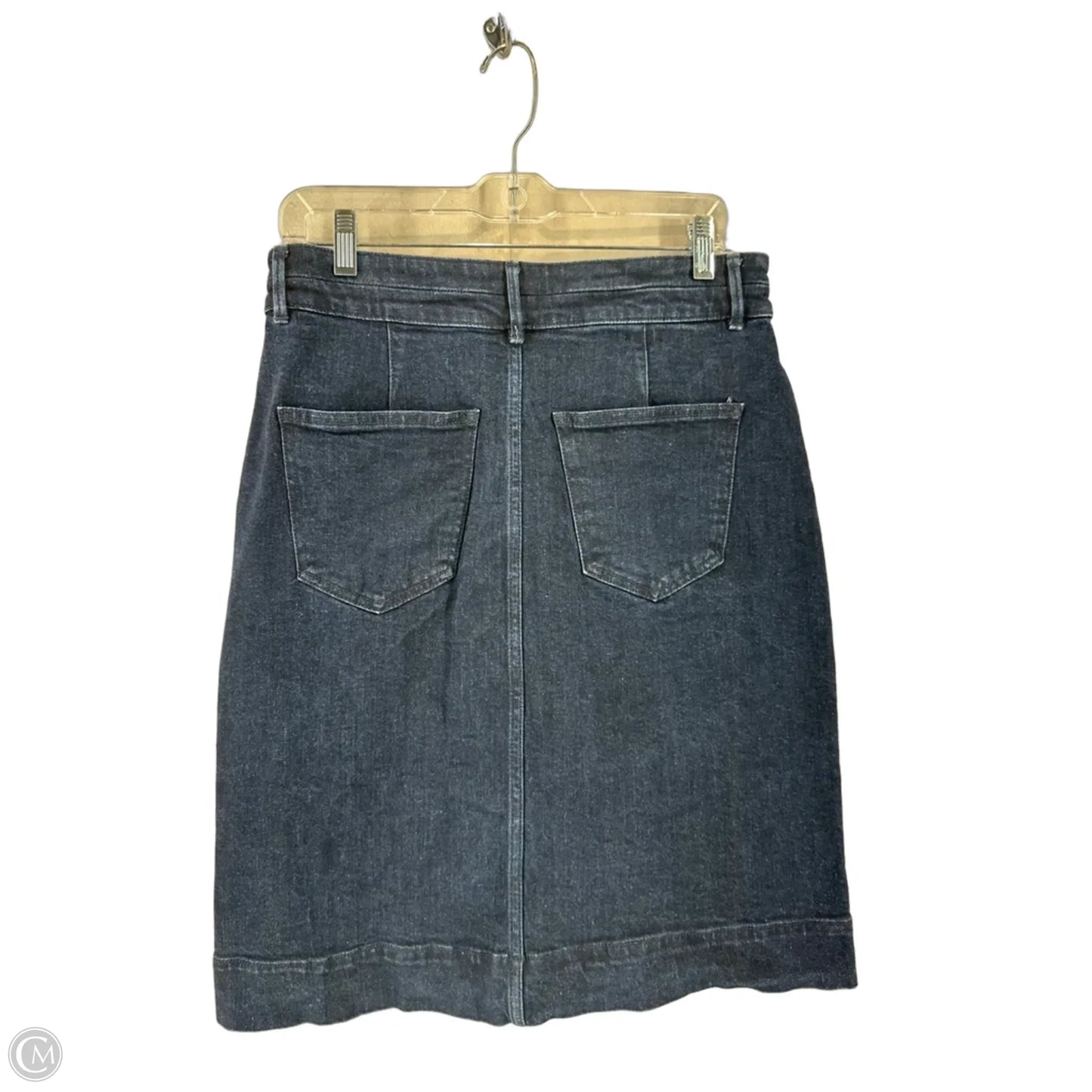 Skirt Midi By Ann Taylor In Blue Denim, Size: 4
