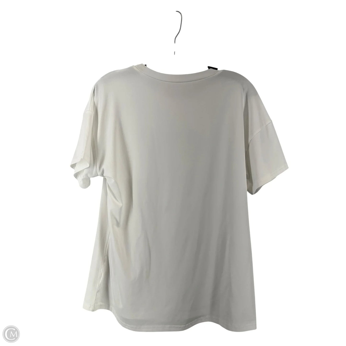 Athletic Top Short Sleeve By Clothes Mentor In White, Size: L