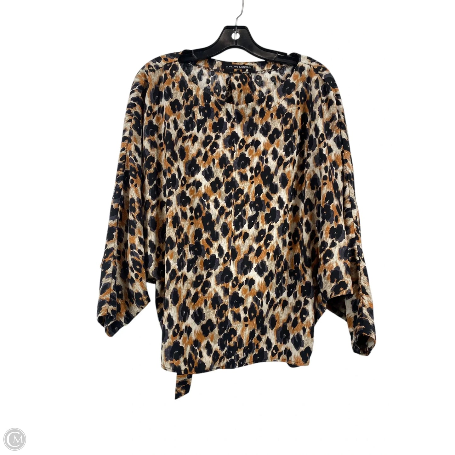 Blouse 3/4 Sleeve By Harlowe & Graham In Animal Print, Size: M