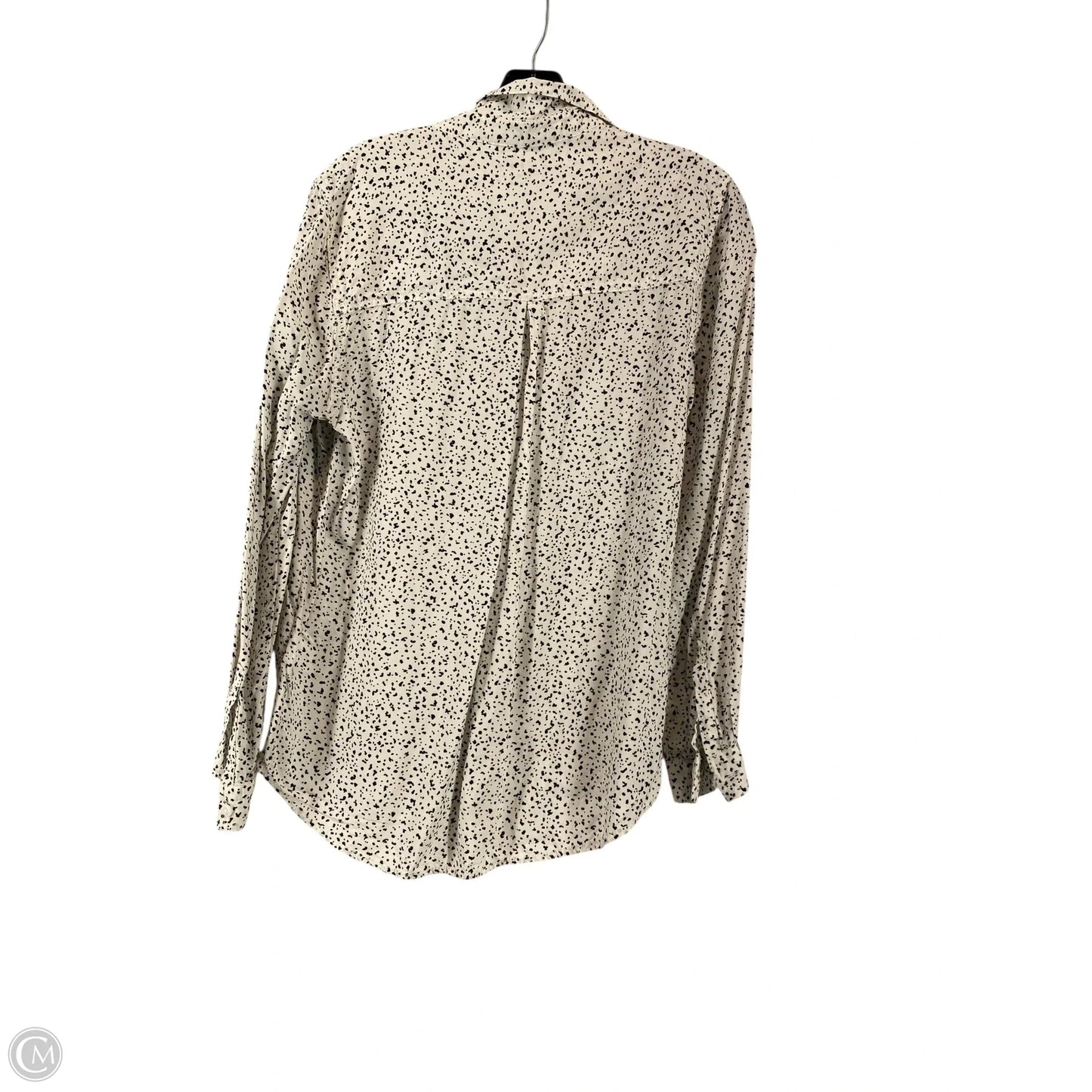 Top Long Sleeve By Beachlunchlounge In Black & White, Size: M