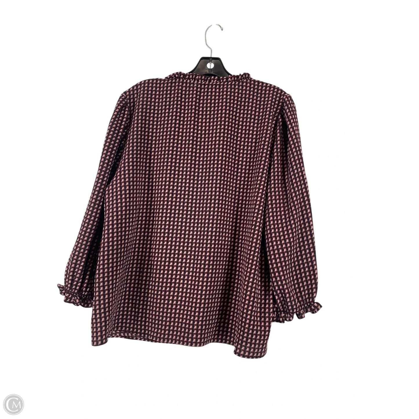 Blouse 3/4 Sleeve By Cece In Purple, Size: Xl