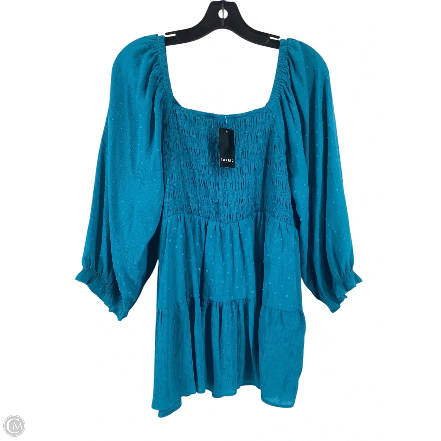 Blouse 3/4 Sleeve By Torrid In Blue, Size: 0