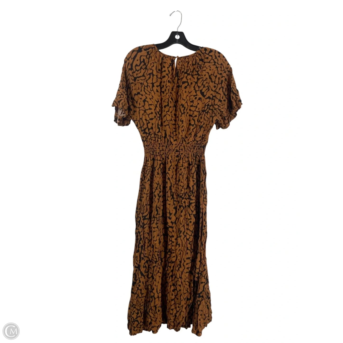 Dress Casual Midi By H&m In Black & Brown, Size: Xs
