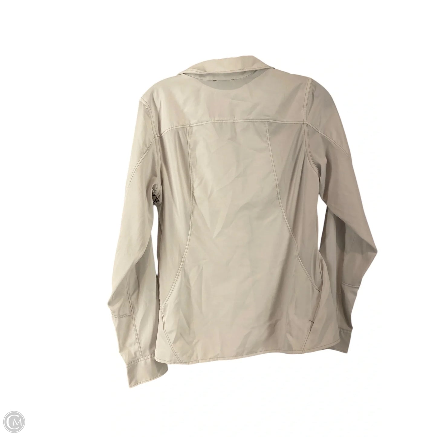 Top Long Sleeve By Patagonia In White, Size: S