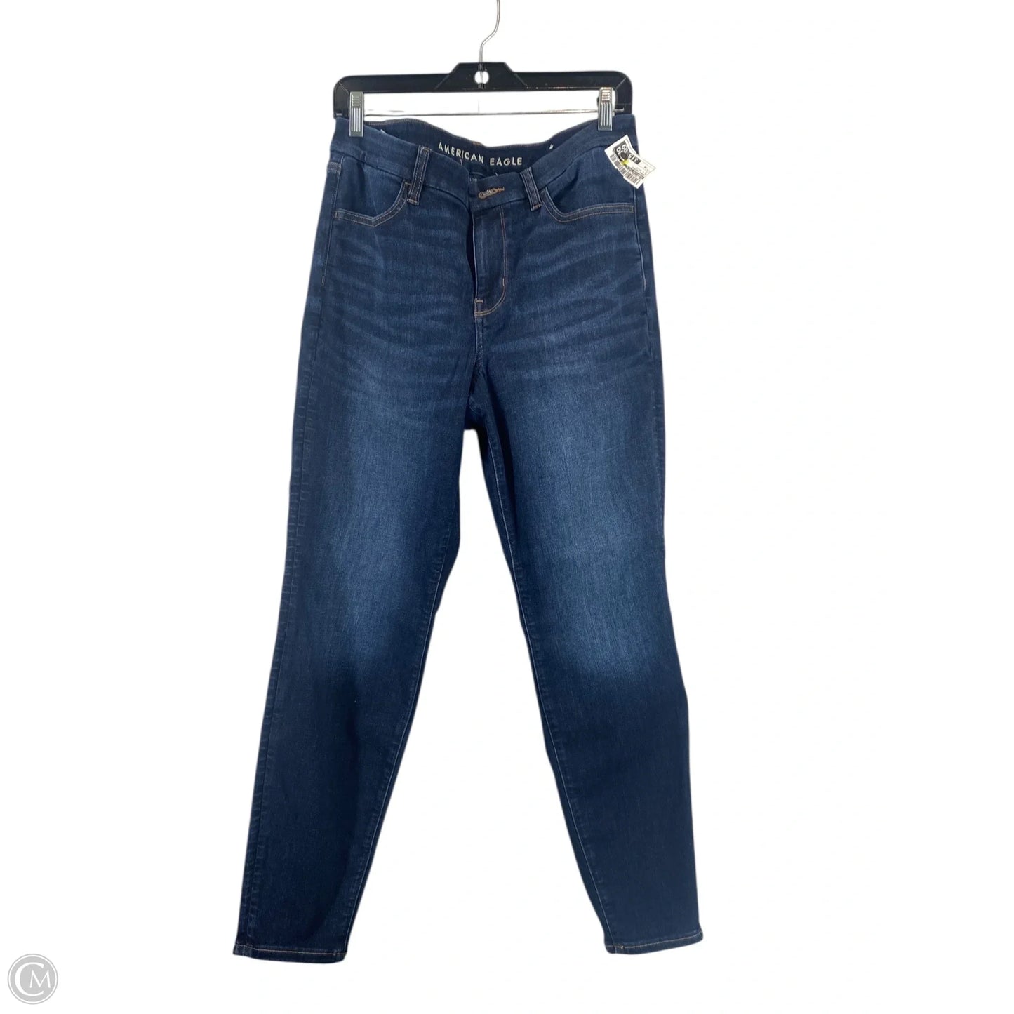 Jeans Skinny By American Eagle In Blue Denim, Size: 14