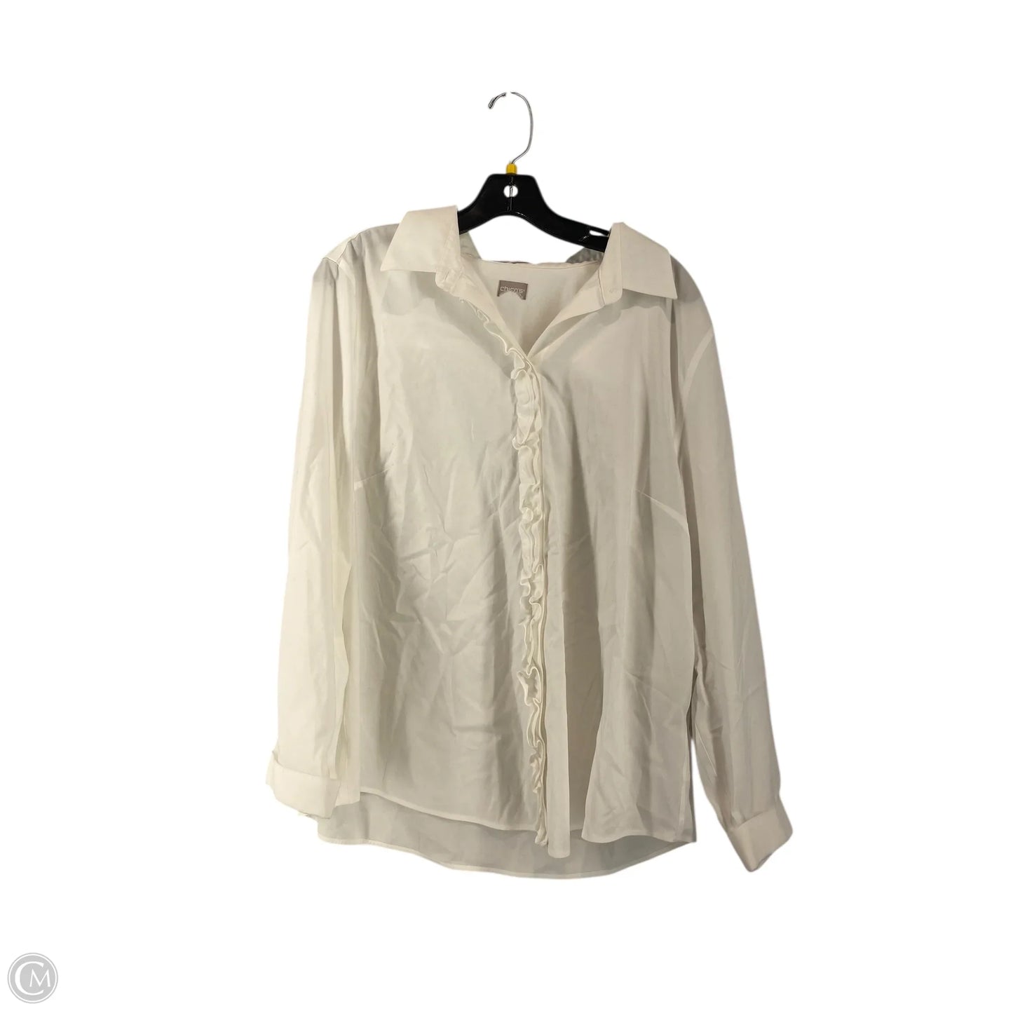 Top Long Sleeve By Chicos In White, Size: 2