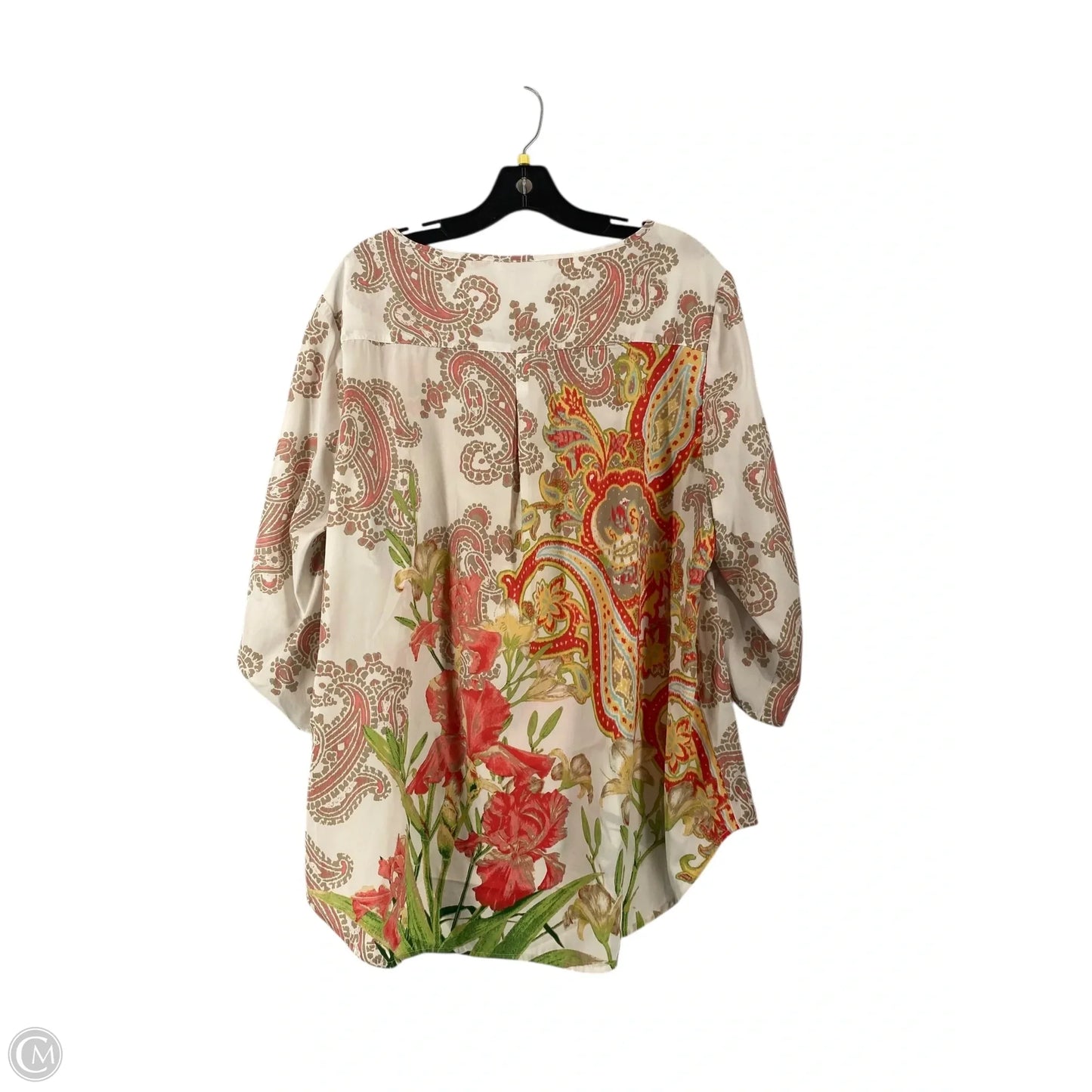 Top Long Sleeve By Chicos In Multi-colored