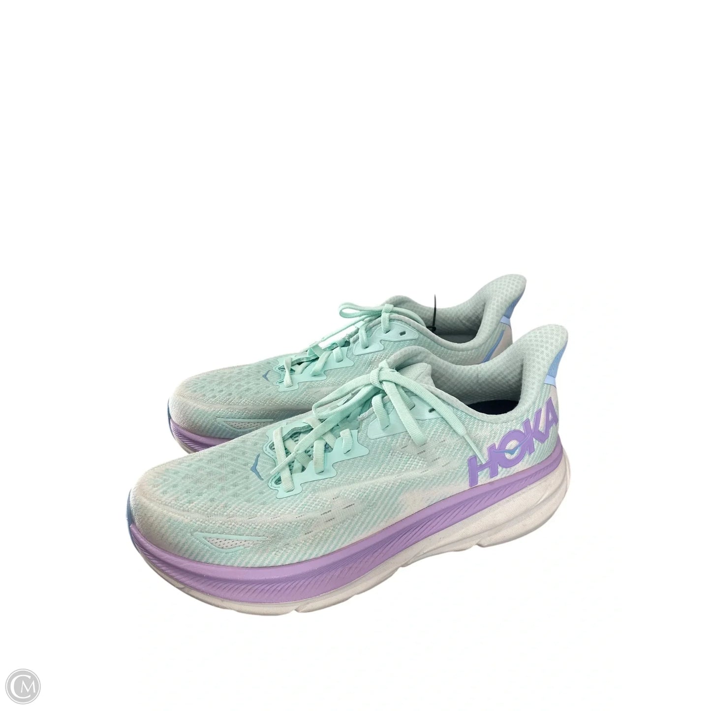 Shoes Athletic By Hoka In Green & Purple, Size: 10