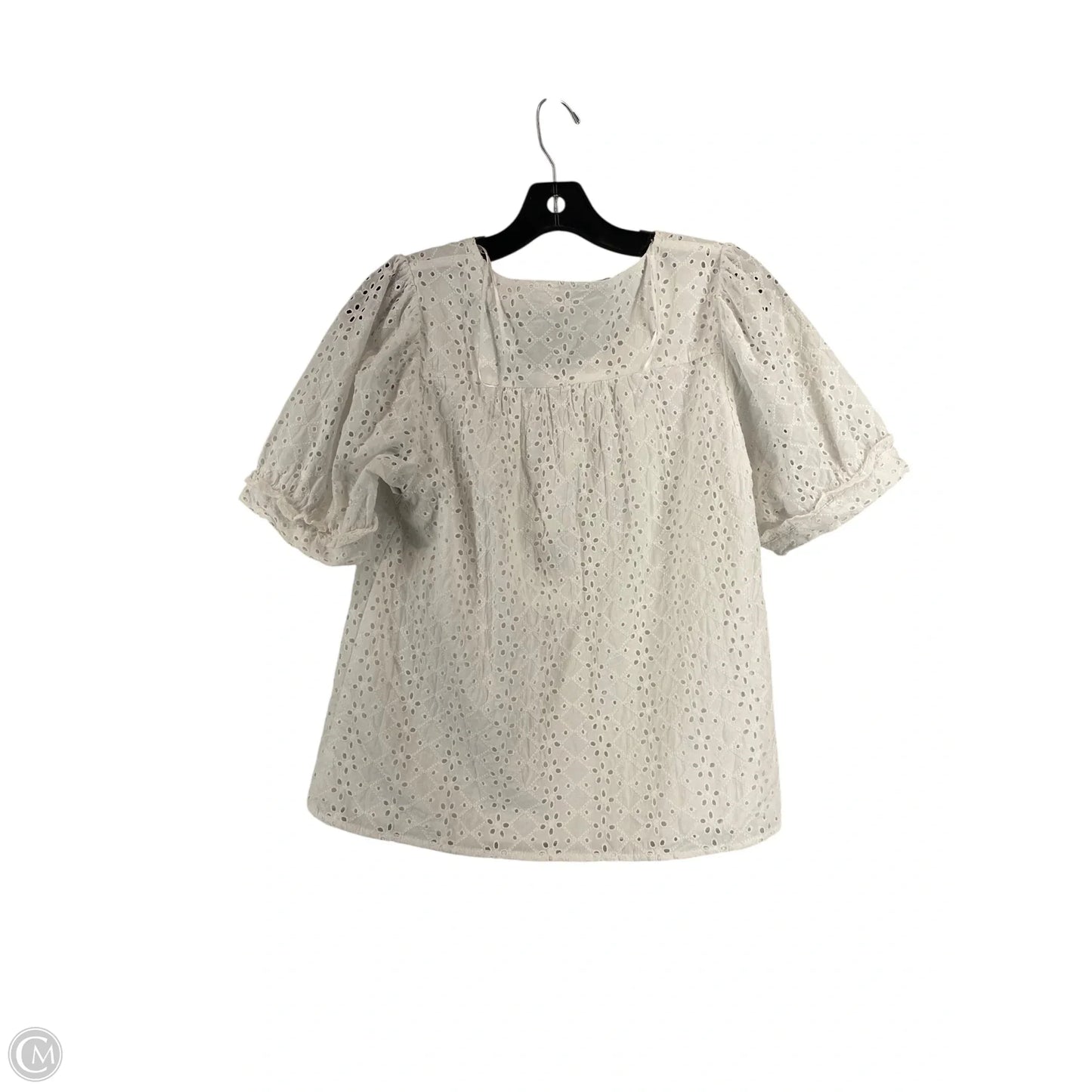 Top Short Sleeve By Draper James In White, Size: S