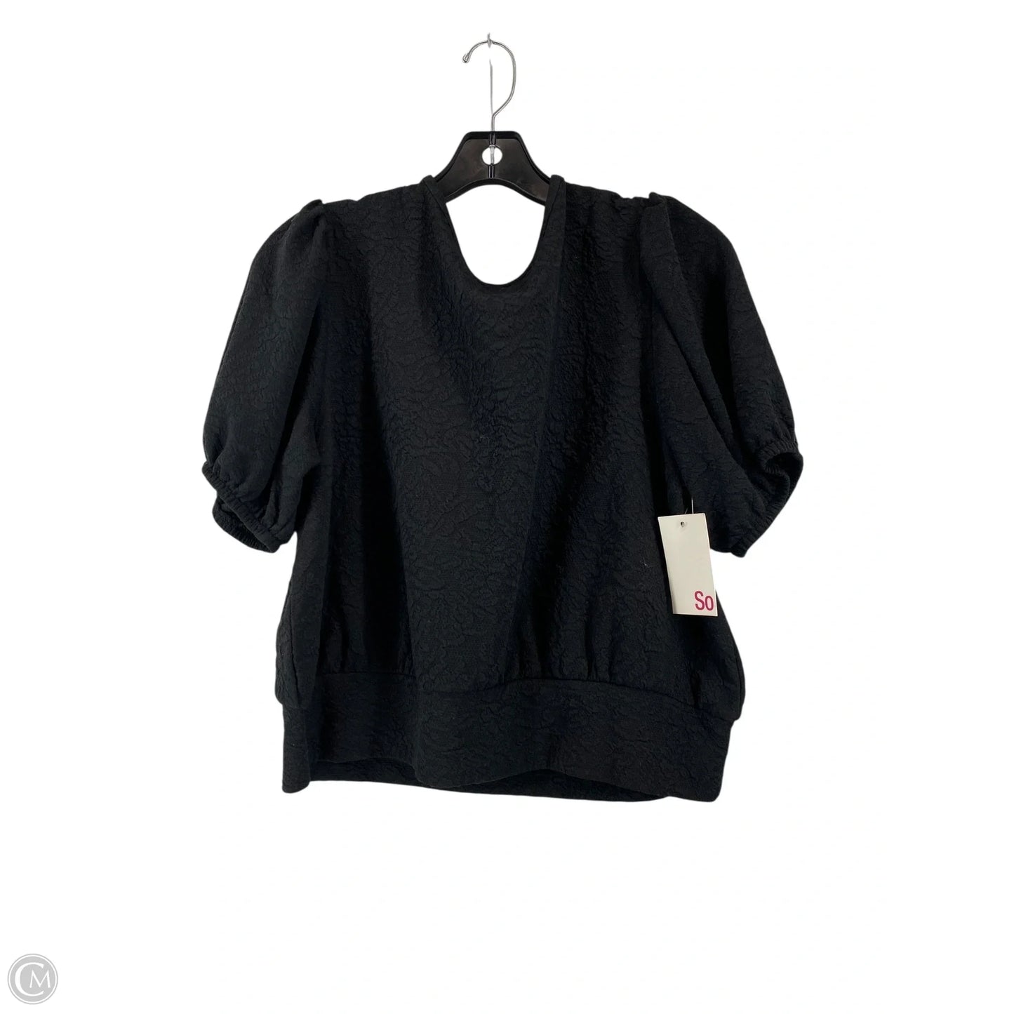 Top Short Sleeve By So In Black, Size: Xl