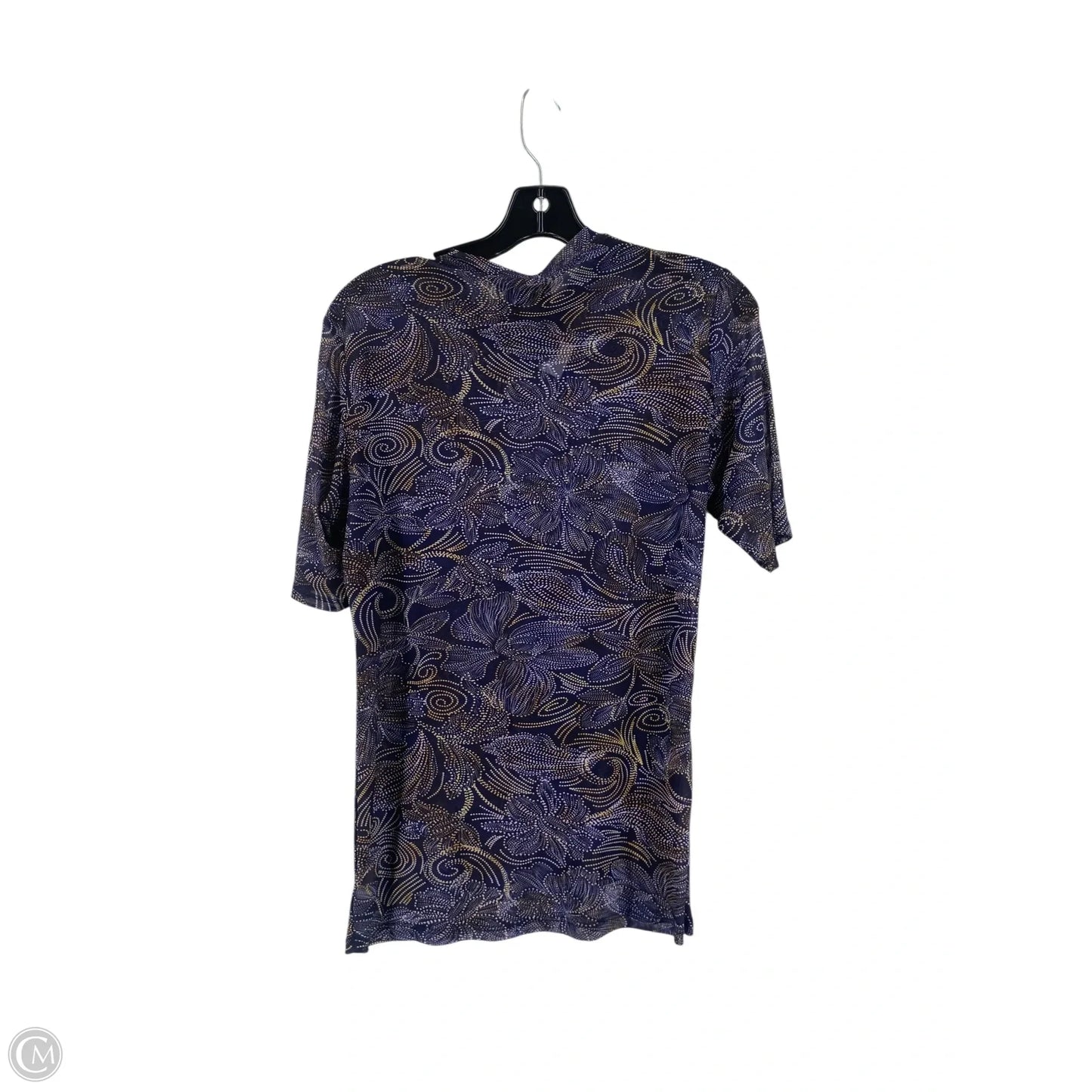 Top Short Sleeve By Johnny Was In Navy, Size: L