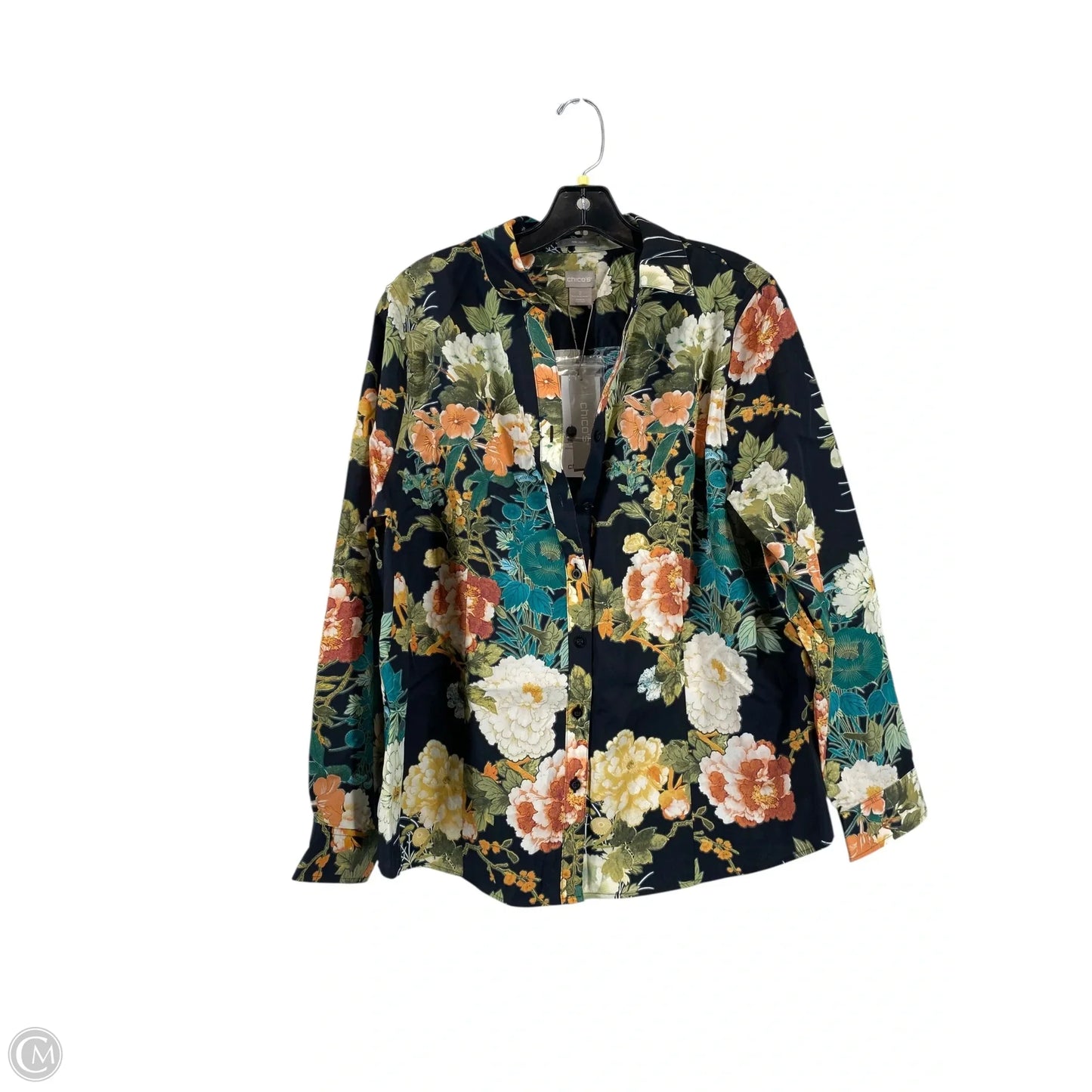 Top Long Sleeve By Chicos In Floral Print, Size: 2