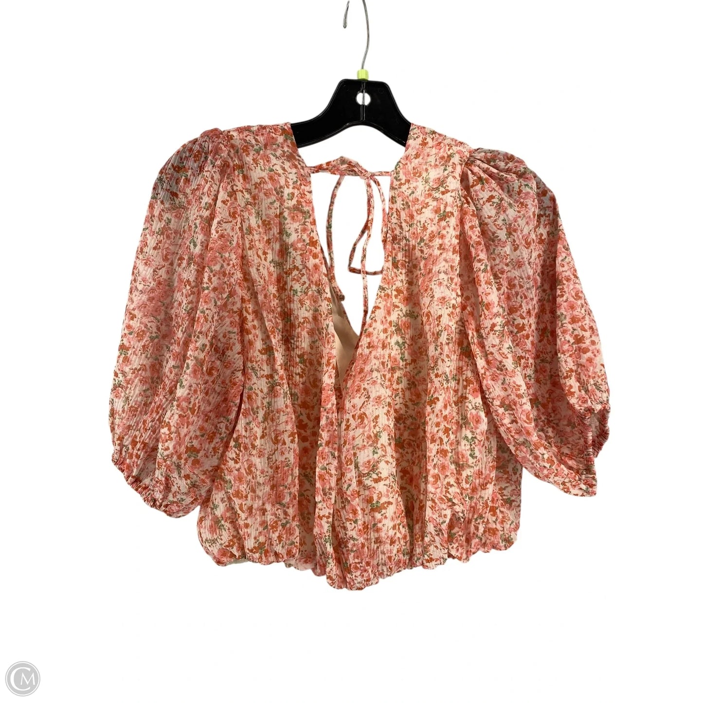 Top Short Sleeve By Lush In Floral Print, Size: M